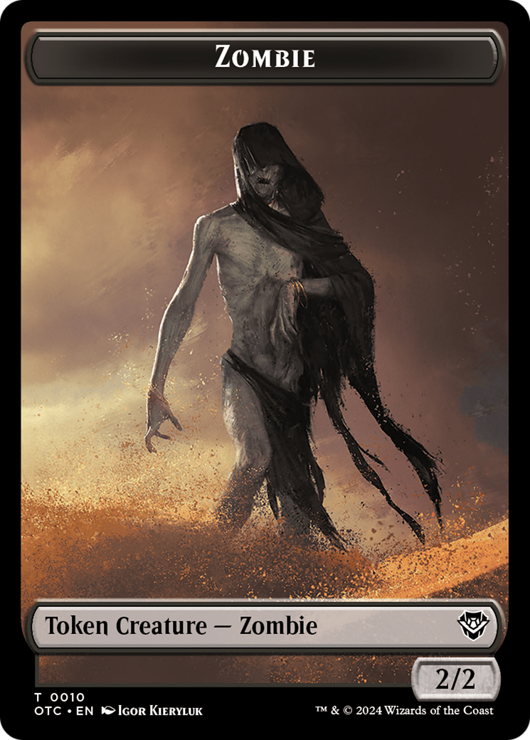 Zombie // Ox Warrior Double-Sided Token [Outlaws of Thunder Junction Commander Tokens] - Evolution TCG