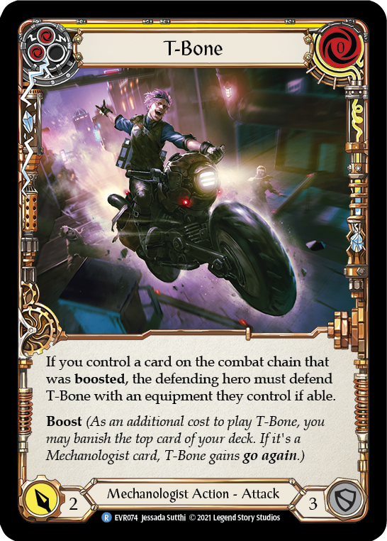 T-Bone (Yellow) [EVR074] (Everfest)  1st Edition Normal - Evolution TCG