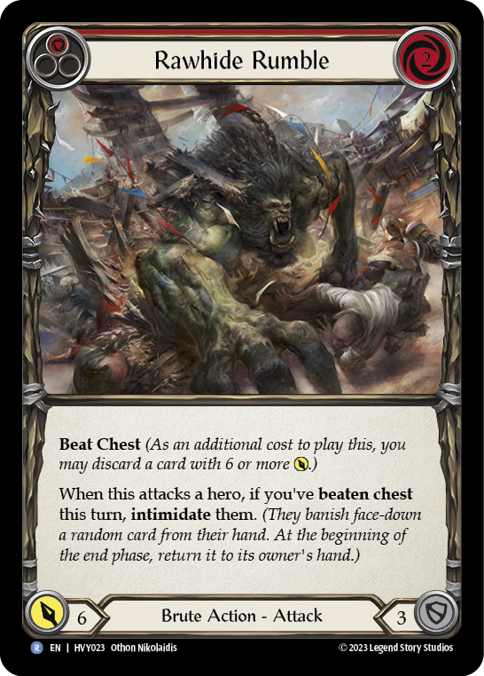 Rawhide Rumble (Red) [HVY023] (Heavy Hitters)  Rainbow Foil - Evolution TCG