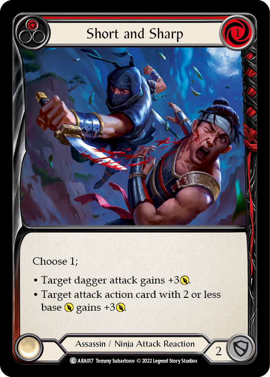 Short and Sharp (Red) [ARA017] (Outsiders Arakni Blitz Deck) - Evolution TCG