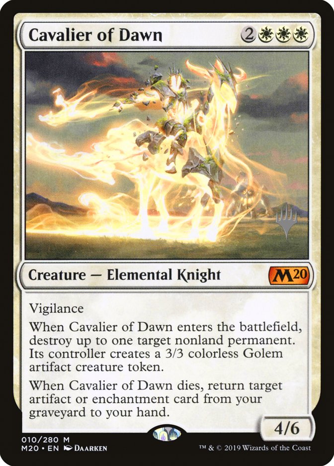 Cavalier of Dawn (Promo Pack) [Core Set 2020 Promos] - Evolution TCG