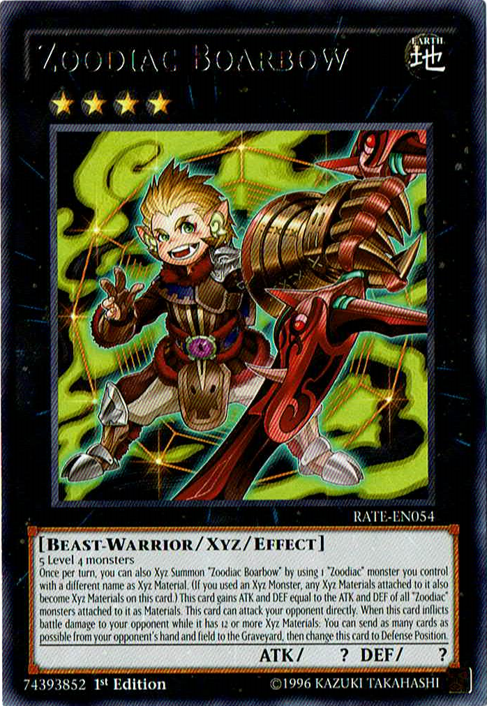 Zoodiac Boarbow [RATE-EN054] Rare - Evolution TCG