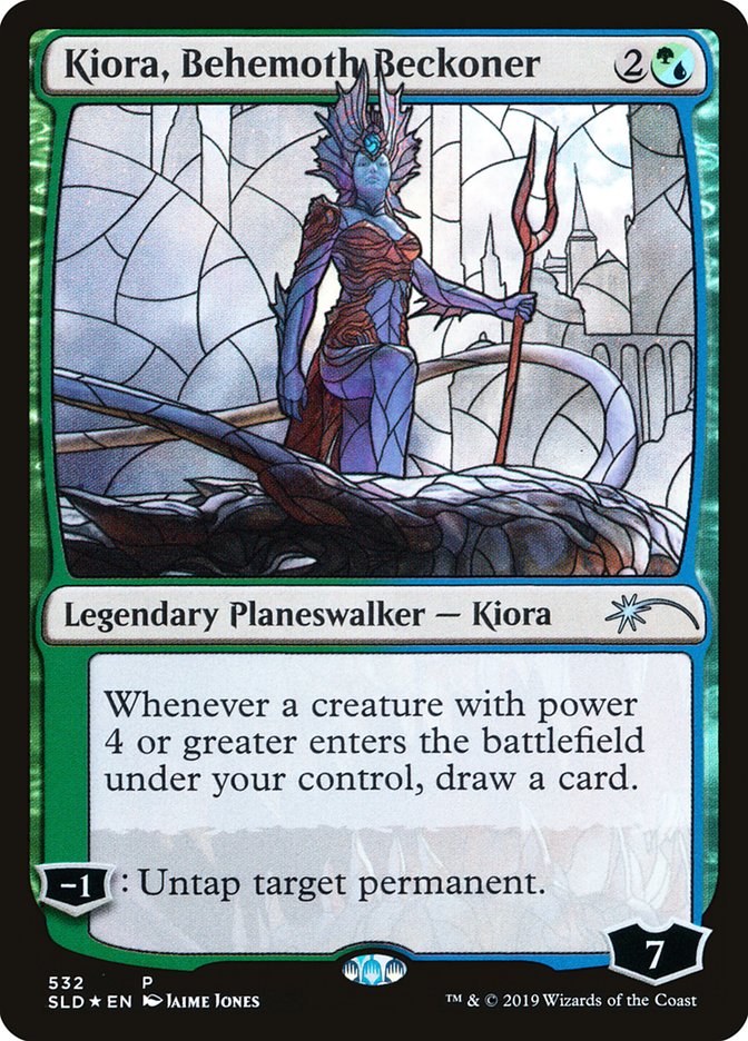 Kiora, Behemoth Beckoner (Stained Glass) [Secret Lair Drop Promos] - Evolution TCG