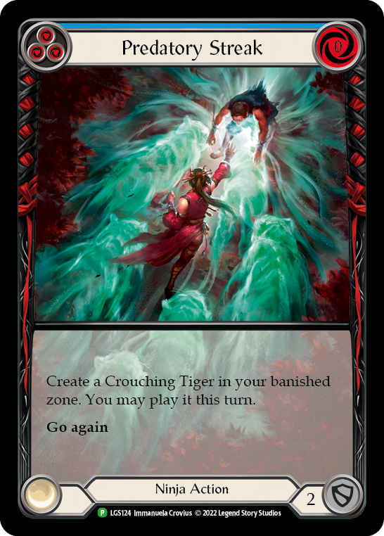 Predatory Streak (Blue) [LGS124] (Promo)  Rainbow Foil - Evolution TCG