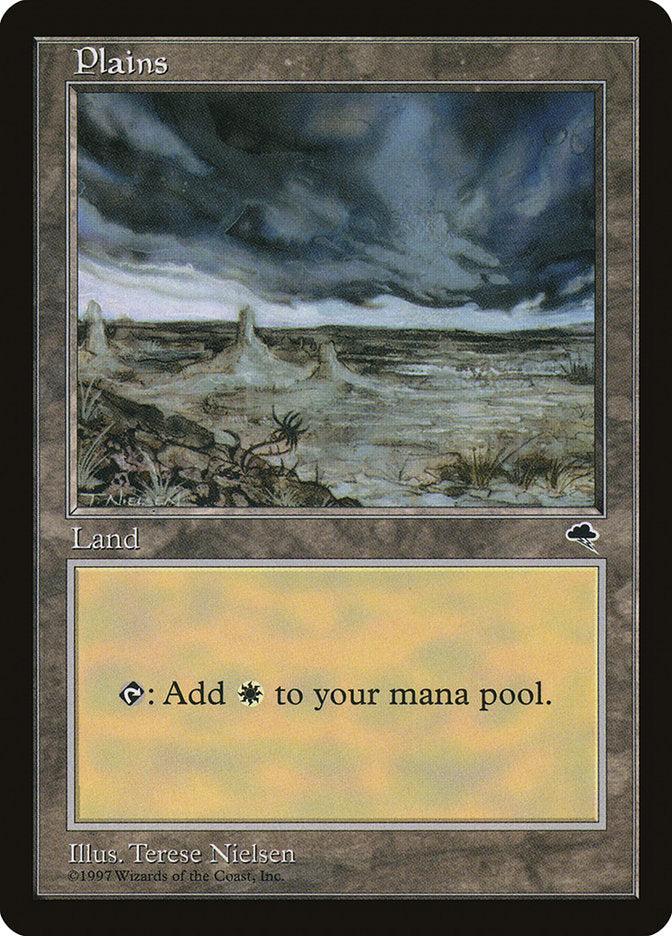 Plains (White Signature) [Tempest] - Evolution TCG