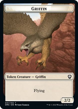 Zombie Knight // Griffin Double-Sided Token [Dominaria United Commander Tokens] - Evolution TCG