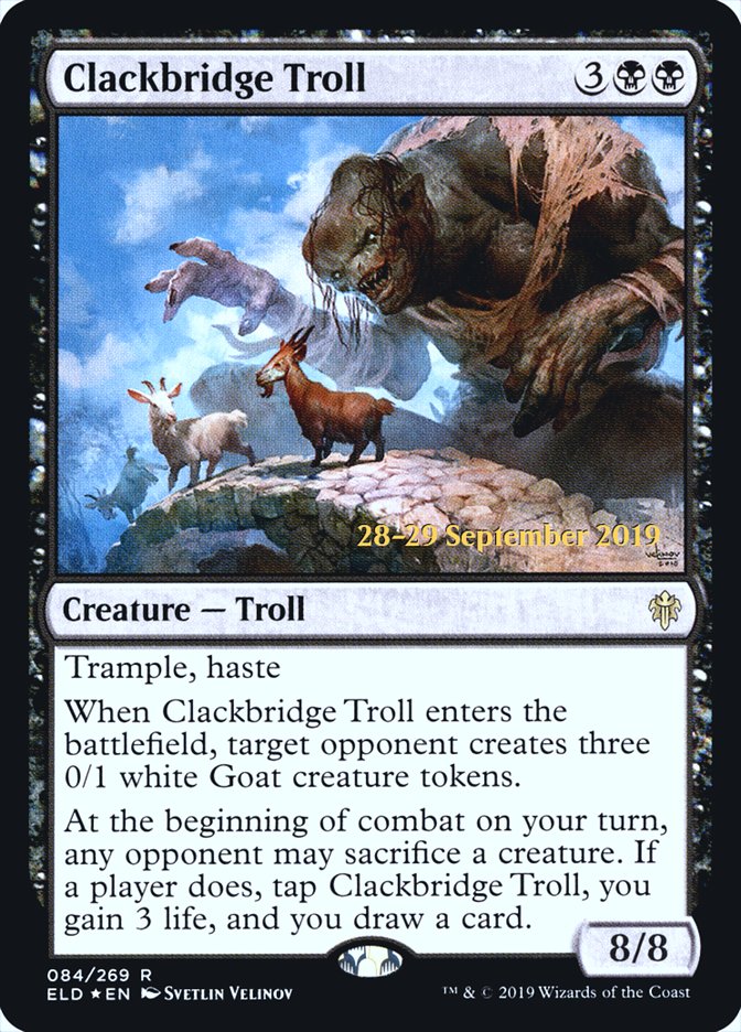 Clackbridge Troll [Throne of Eldraine Prerelease Promos] - Evolution TCG