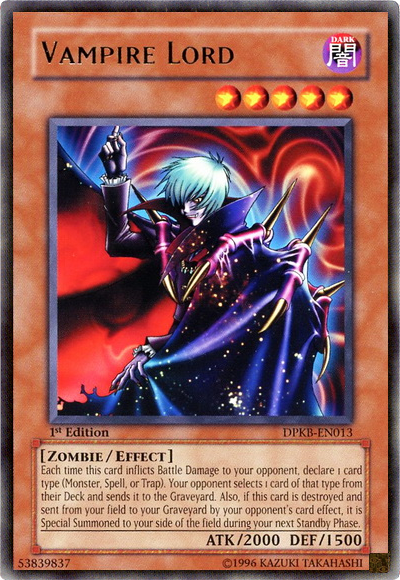 Vampire Lord [DPKB-EN013] Rare - Evolution TCG