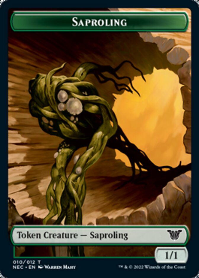 Saproling // Spirit (002) Double-Sided Token [Kamigawa: Neon Dynasty Commander Tokens] - Evolution TCG