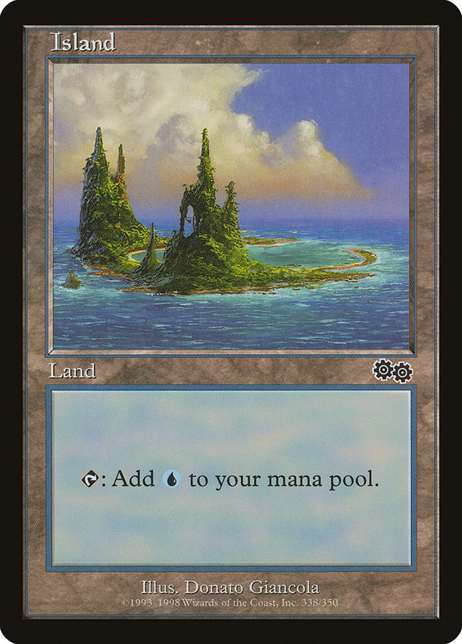 Island (338) [Urza's Saga] - Evolution TCG