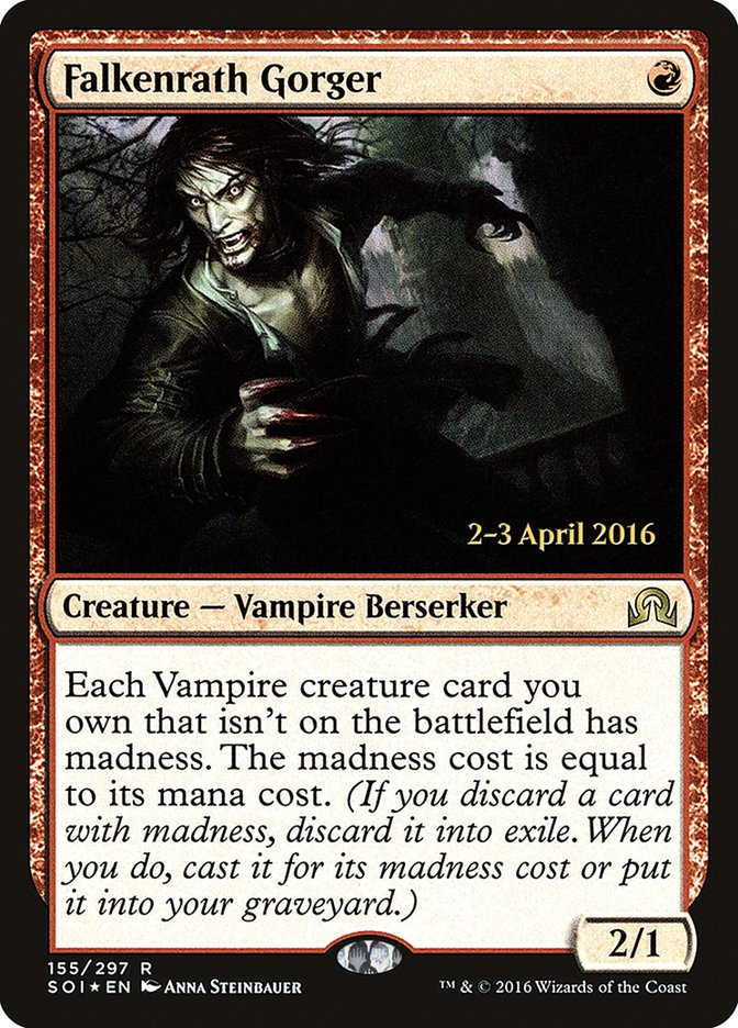 Falkenrath Gorger [Shadows over Innistrad Prerelease Promos] - Evolution TCG