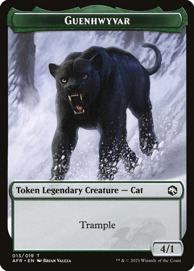Devil // Guenhwyvar Double-Sided Token [Dungeons & Dragons: Adventures in the Forgotten Realms Tokens] - Evolution TCG
