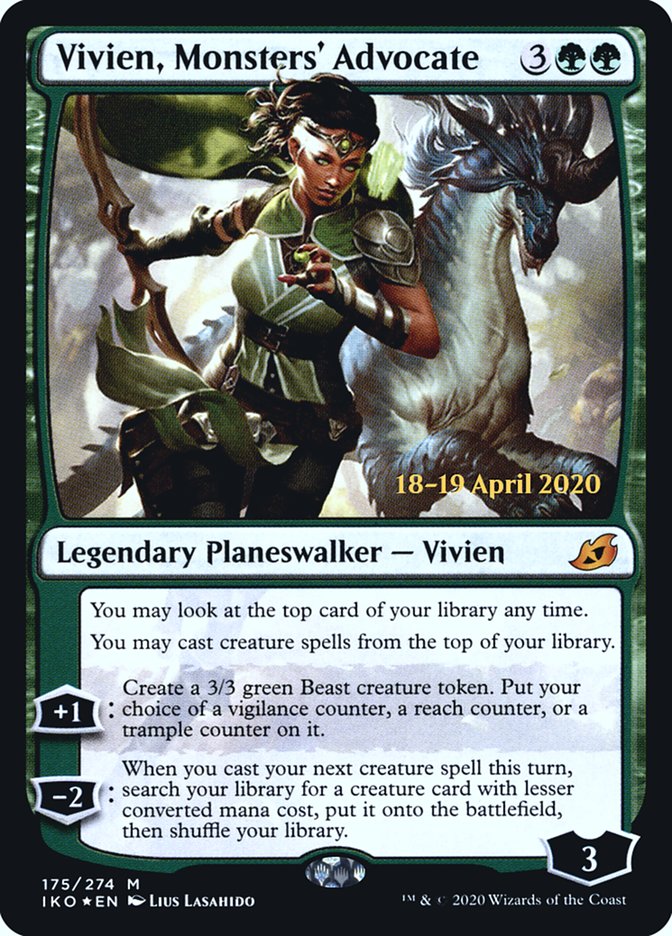 Vivien, Monsters' Advocate [Ikoria: Lair of Behemoths Prerelease Promos] - Evolution TCG