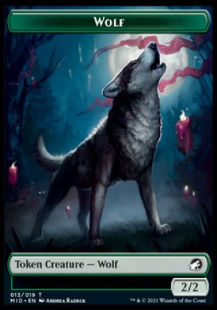 Wolf // Devil Double-Sided Token [Innistrad: Midnight Hunt Tokens] - Evolution TCG