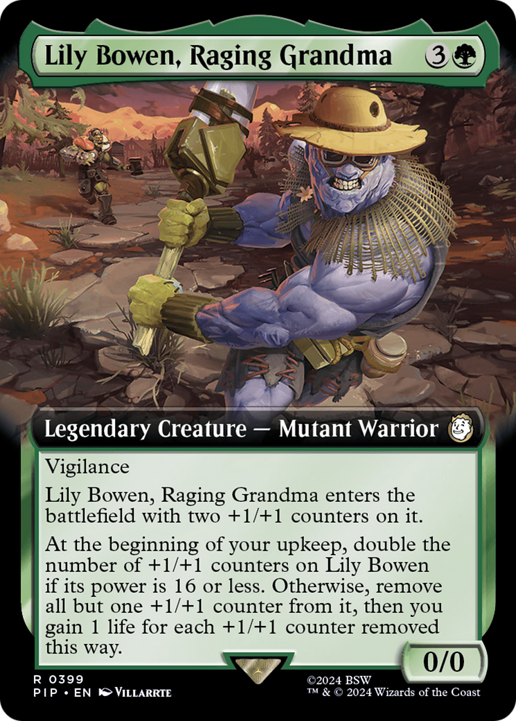 Lily Bowen, Raging Grandma (Extended Art) [Fallout] - Evolution TCG