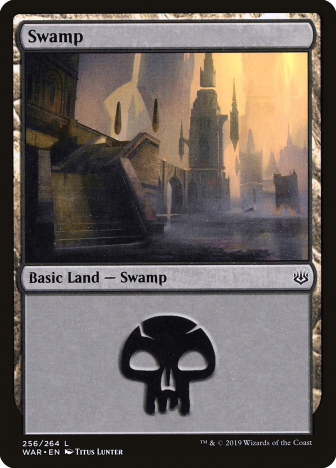 Swamp (256) [War of the Spark] - Evolution TCG