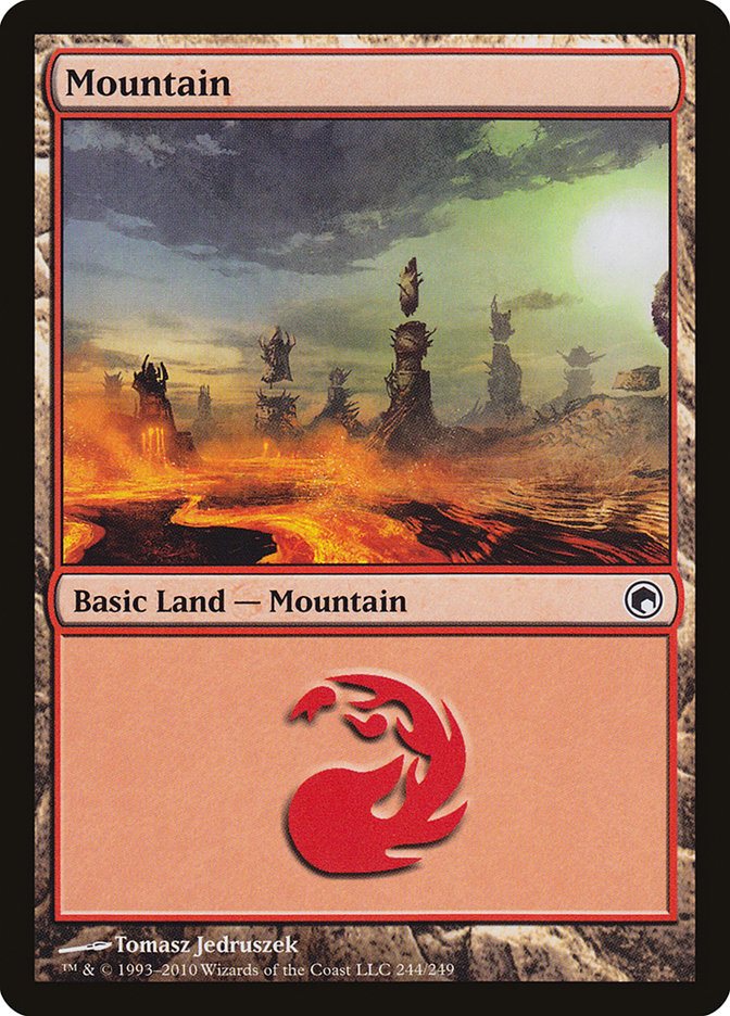 Mountain (244) [Scars of Mirrodin] - Evolution TCG