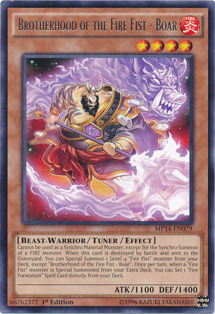 Brotherhood of the Fire Fist - Boar [MP14-EN079] Rare - Evolution TCG