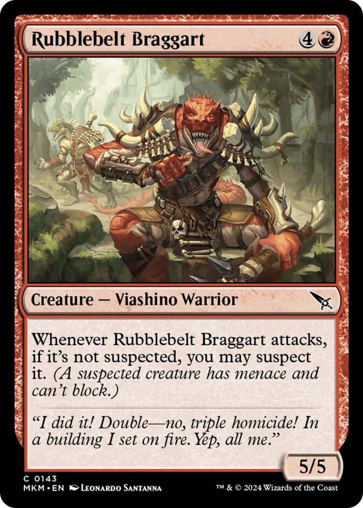 Rubblebelt Braggart [Murders at Karlov Manor] - Evolution TCG