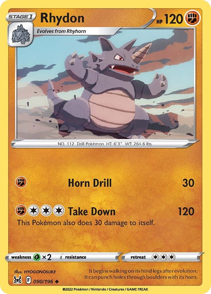 Rhydon (090/196) [Sword & Shield: Lost Origin] - Evolution TCG