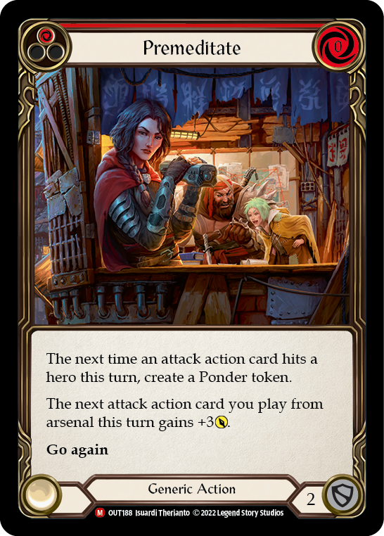 Premeditate [OUT188] (Outsiders)  Rainbow Foil - Evolution TCG