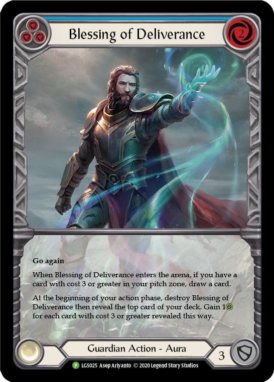 Blessing of Deliverance (Blue) [LGS025] (Promo) - Evolution TCG
