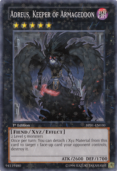 Adreus, Keeper of Armageddon [BP01-EN030] Starfoil Rare - Evolution TCG