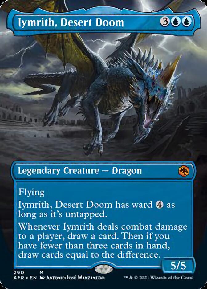 Iymrith, Desert Doom (Borderless Alternate Art) [Dungeons & Dragons: Adventures in the Forgotten Realms] - Evolution TCG