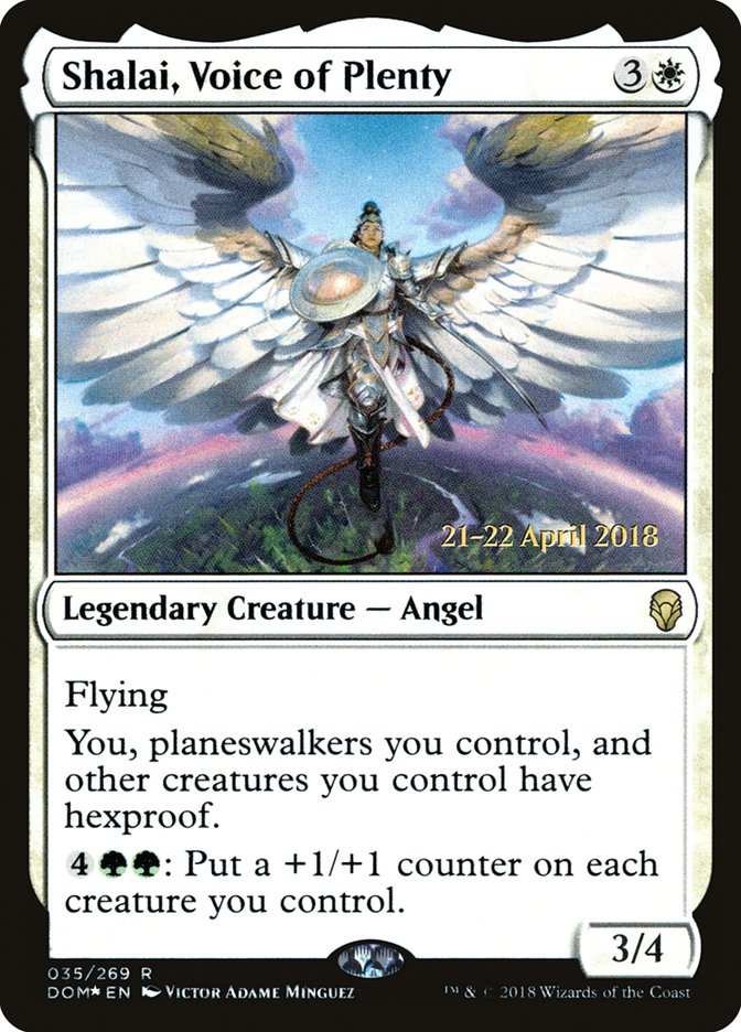 Shalai, Voice of Plenty [Dominaria Prerelease Promos] - Evolution TCG