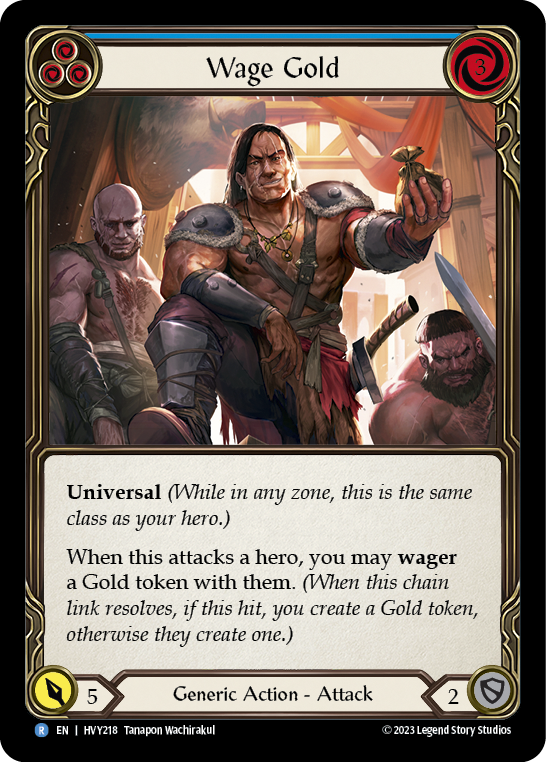 Wage Gold (Blue) [HVY218] (Heavy Hitters) - Evolution TCG