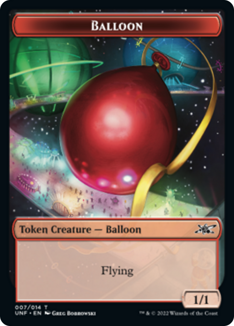 Zombie Employee // Balloon Double-Sided Token [Unfinity Tokens] - Evolution TCG