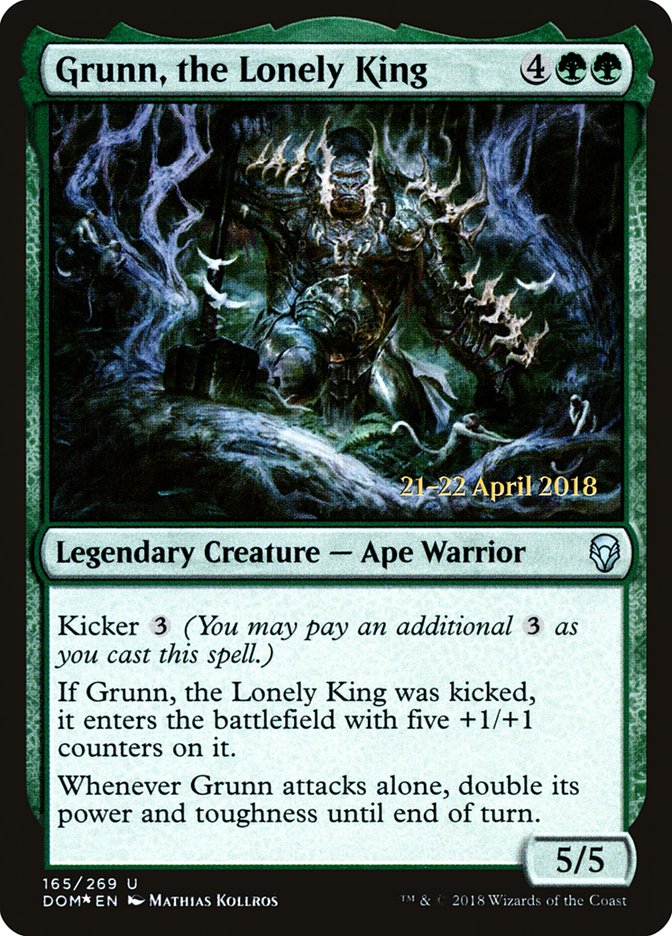 Grunn, the Lonely King [Dominaria Prerelease Promos] - Evolution TCG