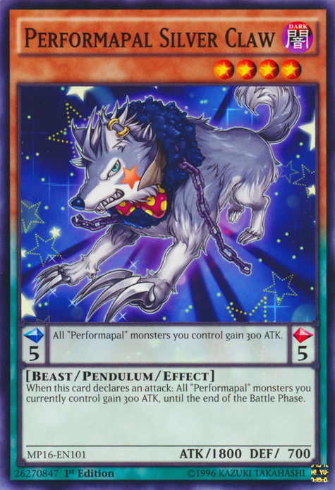 Performapal Silver Claw [MP16-EN101] Common - Evolution TCG