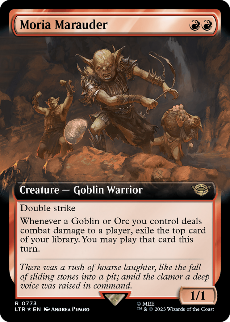 Moria Marauder (Extended Art) (Surge Foil) [The Lord of the Rings: Tales of Middle-Earth] - Evolution TCG