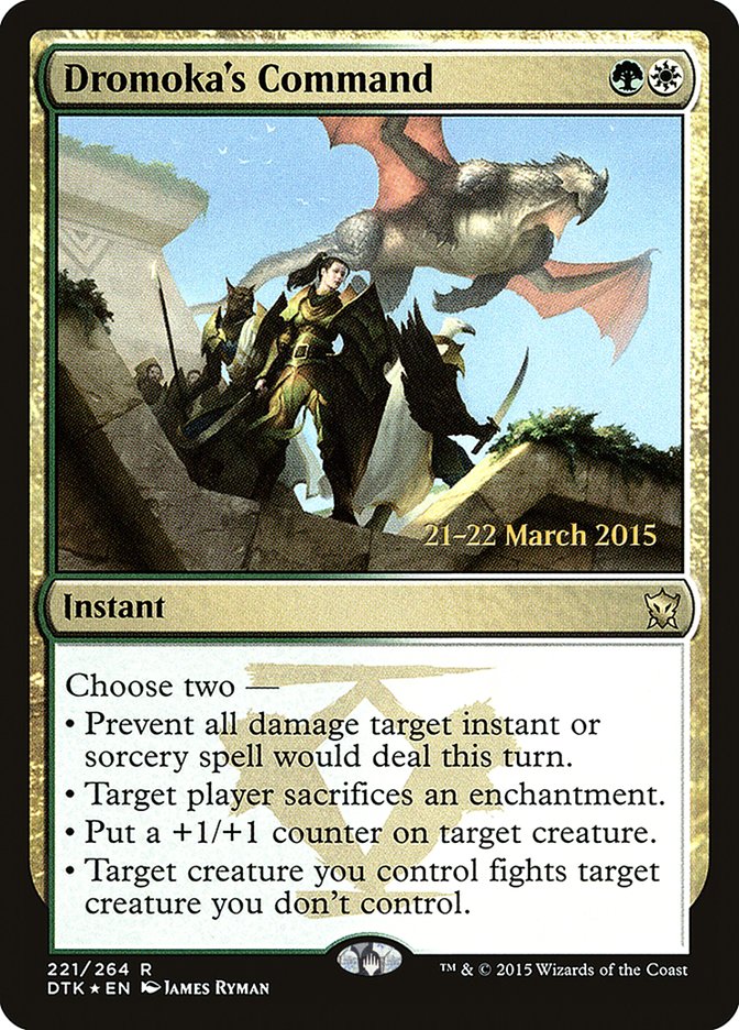 Dromoka's Command [Dragons of Tarkir Prerelease Promos] - Evolution TCG