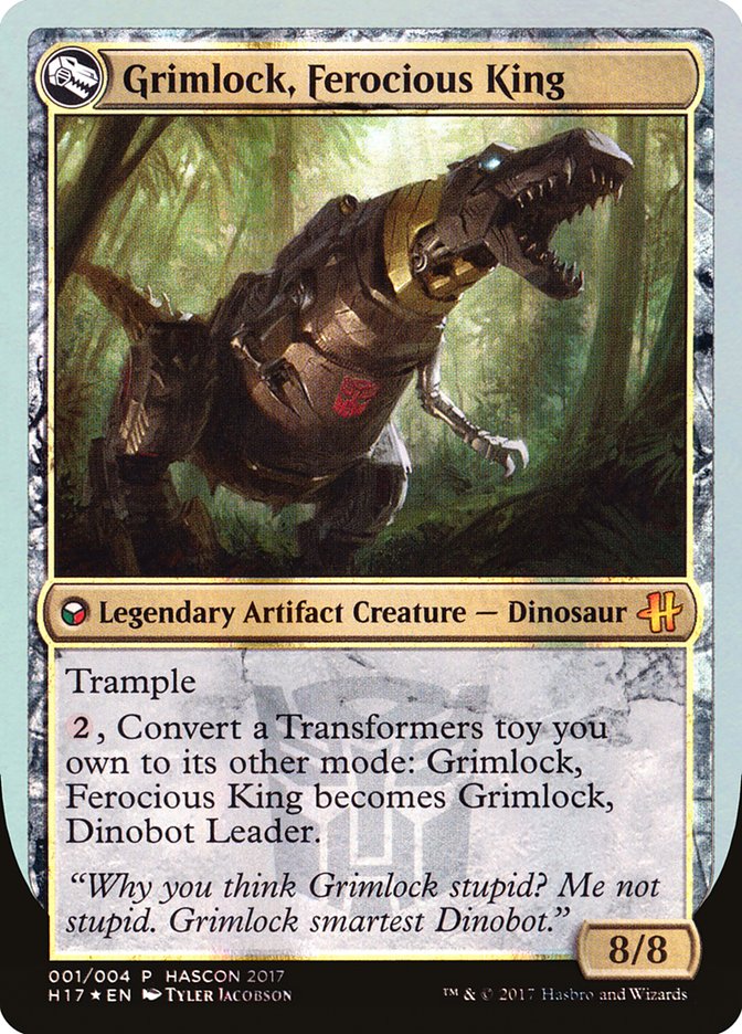 Grimlock, Dinobot Leader // Grimlock, Ferocious King [HasCon 2017] - Evolution TCG