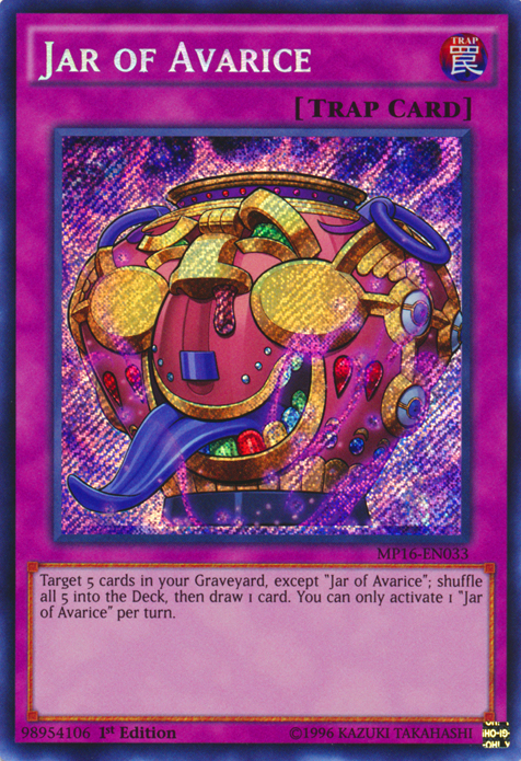 Jar of Avarice [MP16-EN033] Secret Rare - Evolution TCG