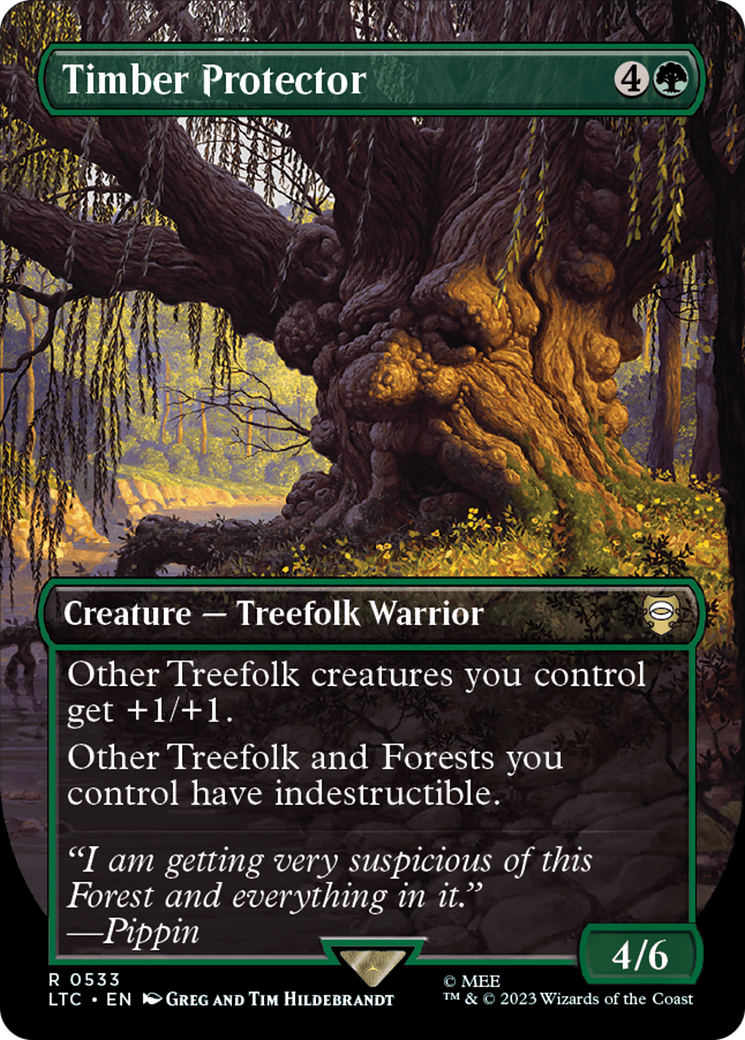 Timber Protector (Borderless) [The Lord of the Rings: Tales of Middle-Earth Commander] - Evolution TCG