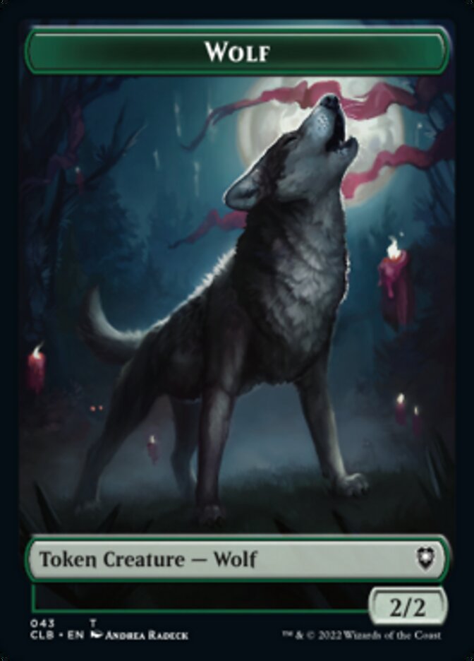 Wolf // Insect Double-Sided Token [Commander Legends: Battle for Baldur's Gate Tokens] - Evolution TCG