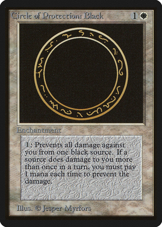 Circle of Protection: Black [Beta Edition] - Evolution TCG