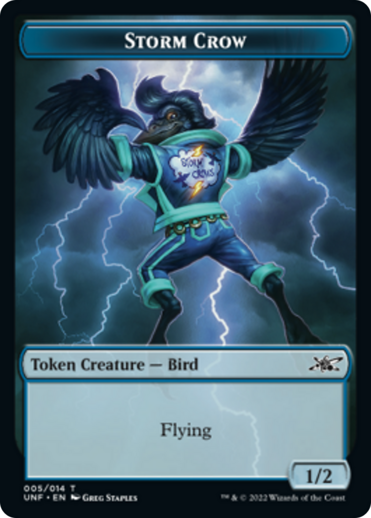 Zombie Employee // Storm Crow Double-Sided Token [Unfinity Tokens] - Evolution TCG