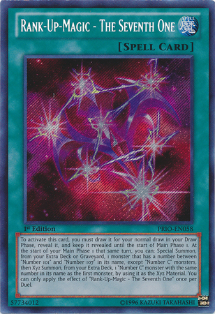 Rank-Up-Magic - The Seventh One [PRIO-EN058] Secret Rare - Evolution TCG