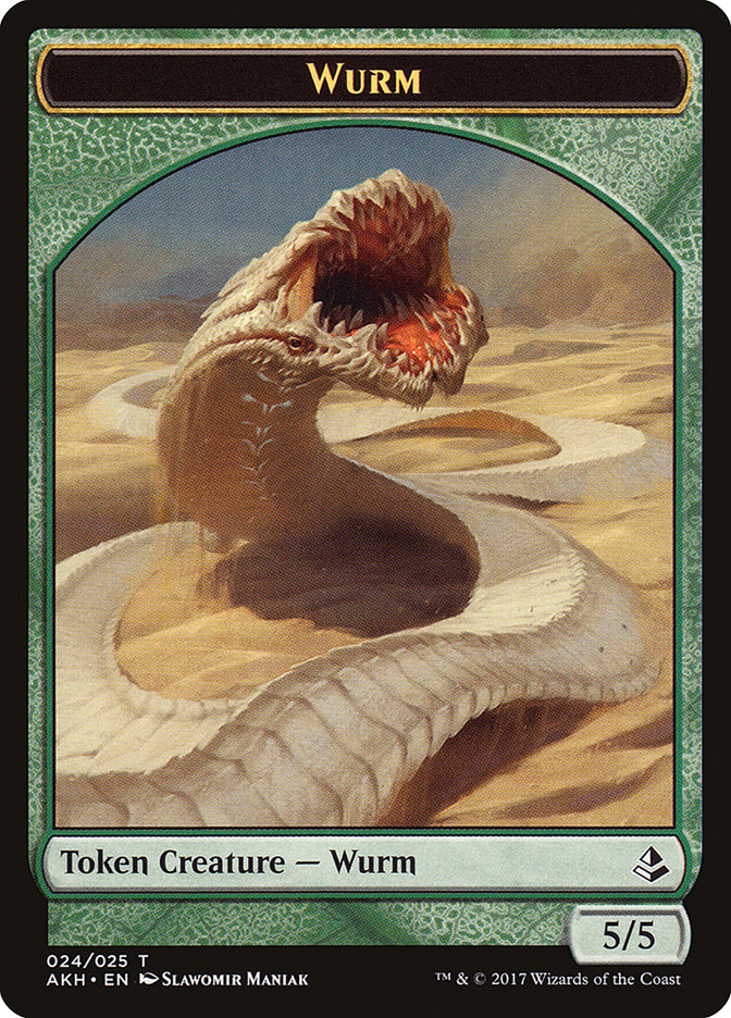 Unwavering Initiate // Wurm Double-Sided Token [Amonkhet Tokens] - Evolution TCG