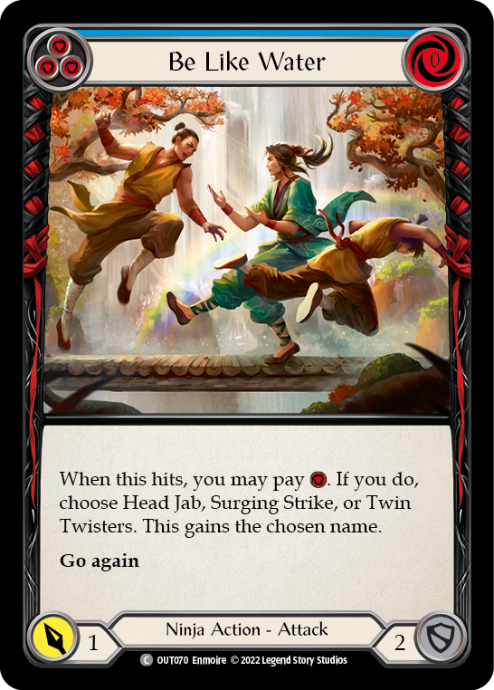 Be Like Water (Blue) [OUT070] (Outsiders) - Evolution TCG