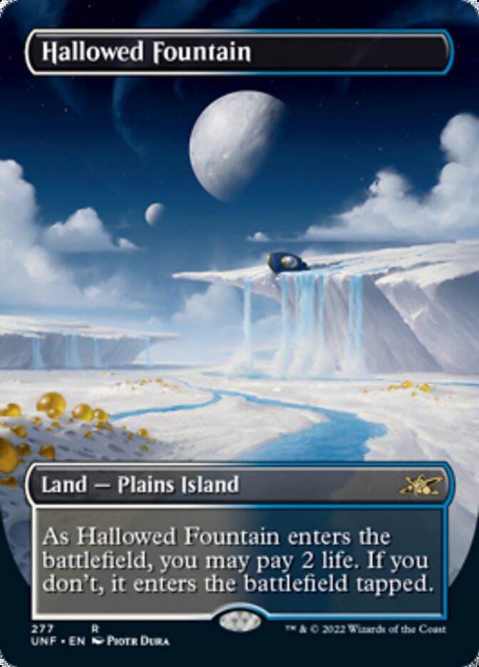 Hallowed Fountain (Borderless) [Unfinity] - Evolution TCG