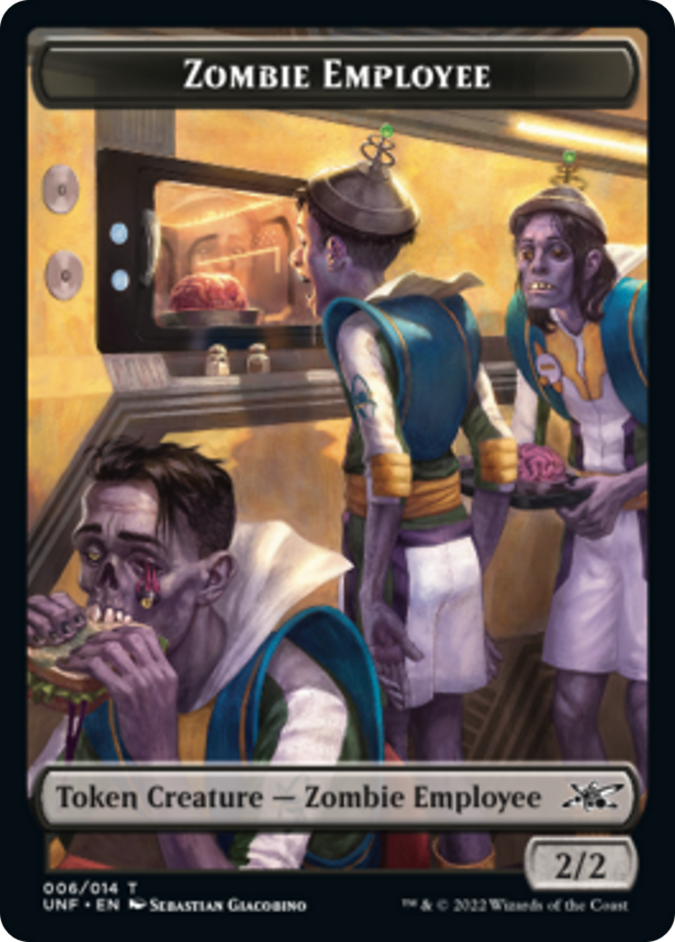 Zombie Employee // Food (011) Double-Sided Token [Unfinity Tokens] - Evolution TCG