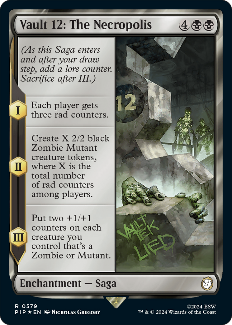 Vault 12: The Necropolis (Surge Foil) [Fallout] - Evolution TCG