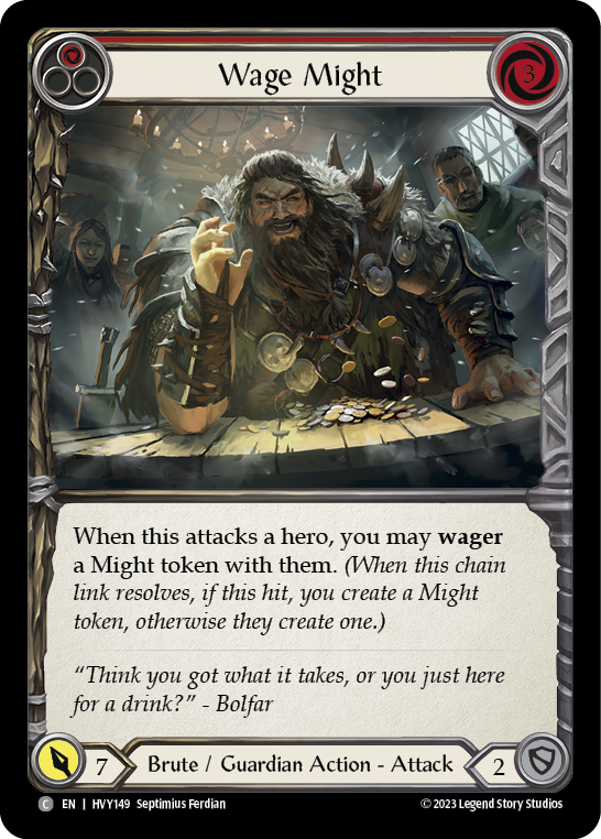 Wage Might (Red) [HVY149] (Heavy Hitters) - Evolution TCG