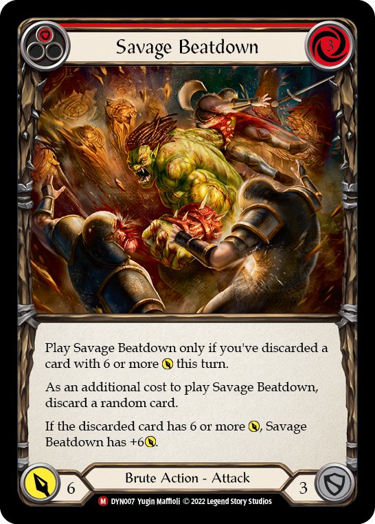 Savage Beatdown [DYN007] (Dynasty)  Rainbow Foil - Evolution TCG