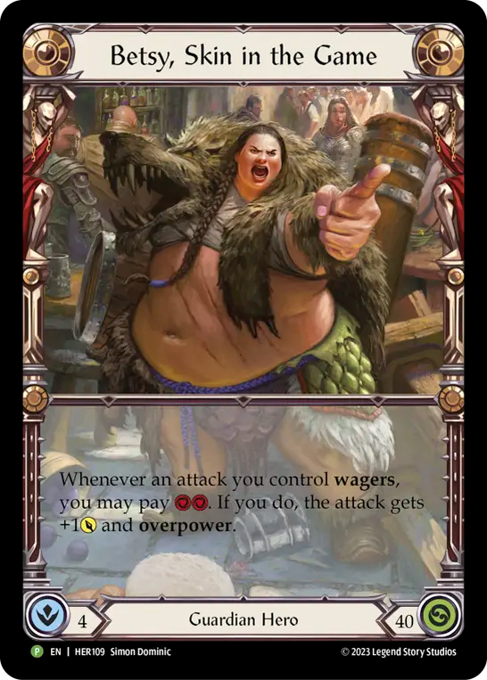 Betsy, Skin in the Game (Rainbow Foil) [HER109] (Promo)  Rainbow Foil - Evolution TCG